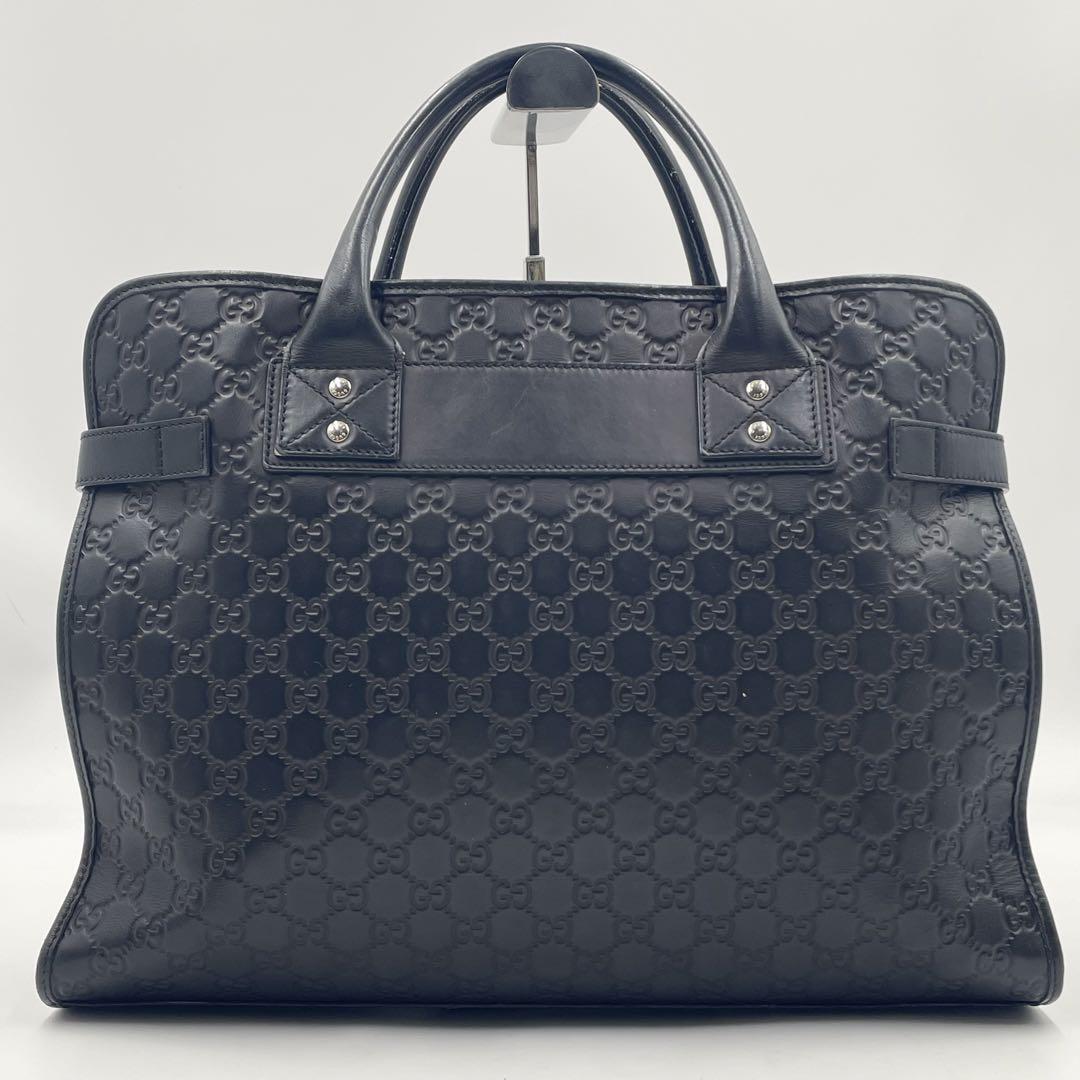 GUCCI Business Man Bag Briefcase, Shimmer Leather, Sherry Line, Logo GG Pattern