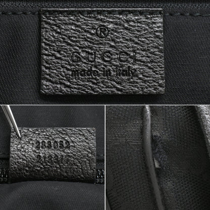 Gucci shoulder bag messenger bag 233052 GG canvas leather black