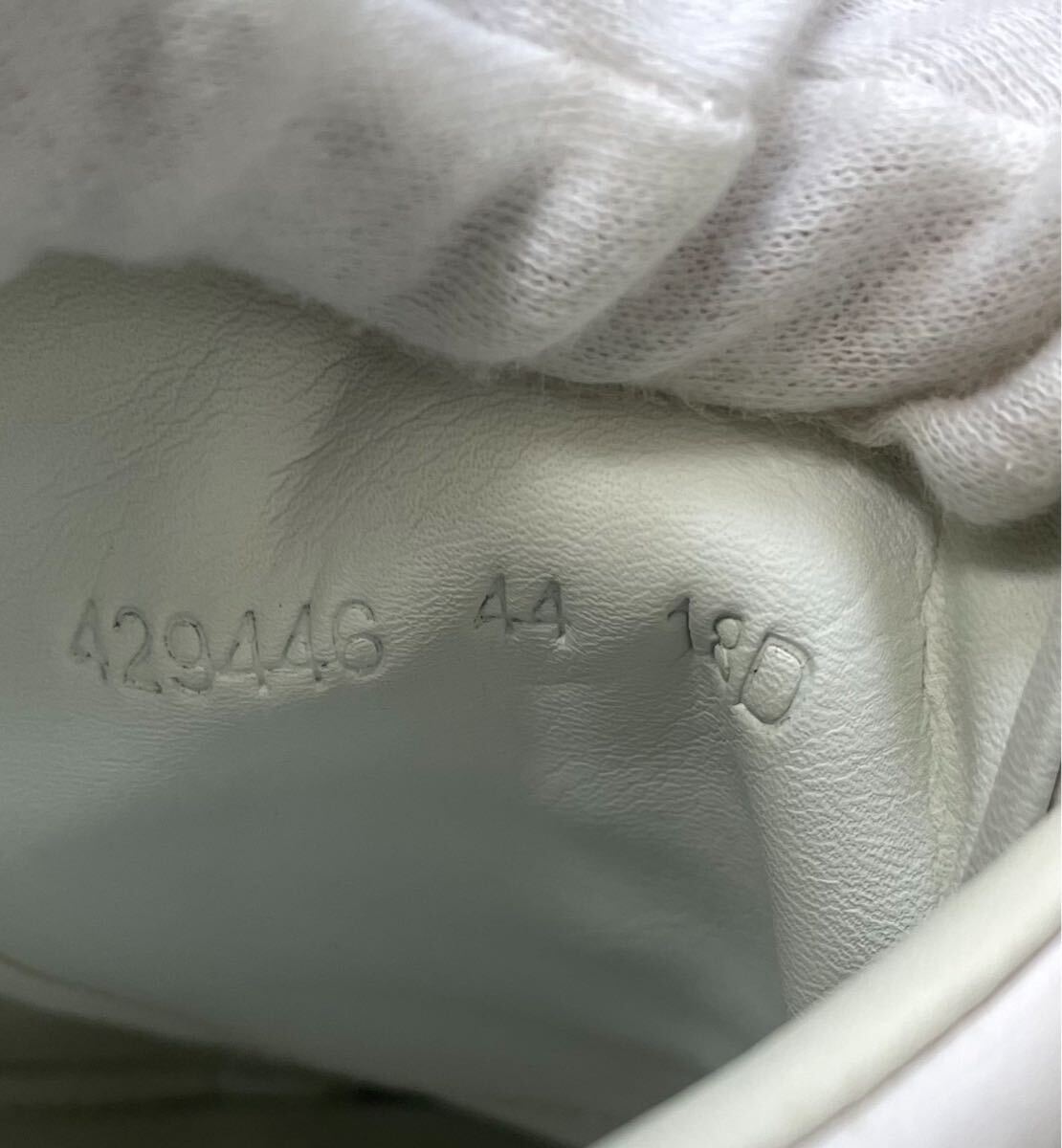 GUCCI Ace low-top sneakers with embroidered bee pattern in genuine leather, white, men's size 28.5cm