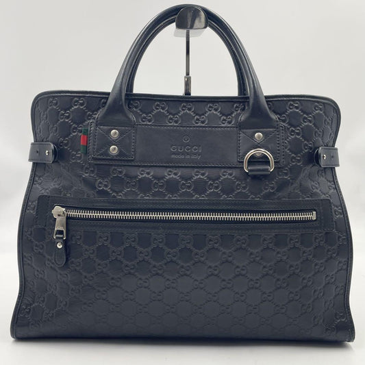 GUCCI Business Man Bag Briefcase, Shimmer Leather, Sherry Line, Logo GG Pattern