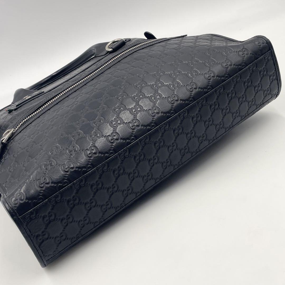 GUCCI Business Man Bag Briefcase, Shimmer Leather, Sherry Line, Logo GG Pattern