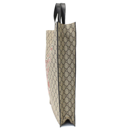 GUCCI 2-Way Handbag/Shoulder Bag 450950 GG Supreme Snake PVC Leather Beige