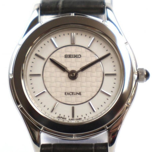 Seiko 4J40-0AA0 Exceline White Dial Watch QZ