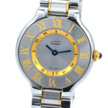 CARTIER 1340 Must 21 Vantianne W10073R6 Quartz Stainless Steel Silver Dial Women's Watch Vintage Pre-owned with Storage Box