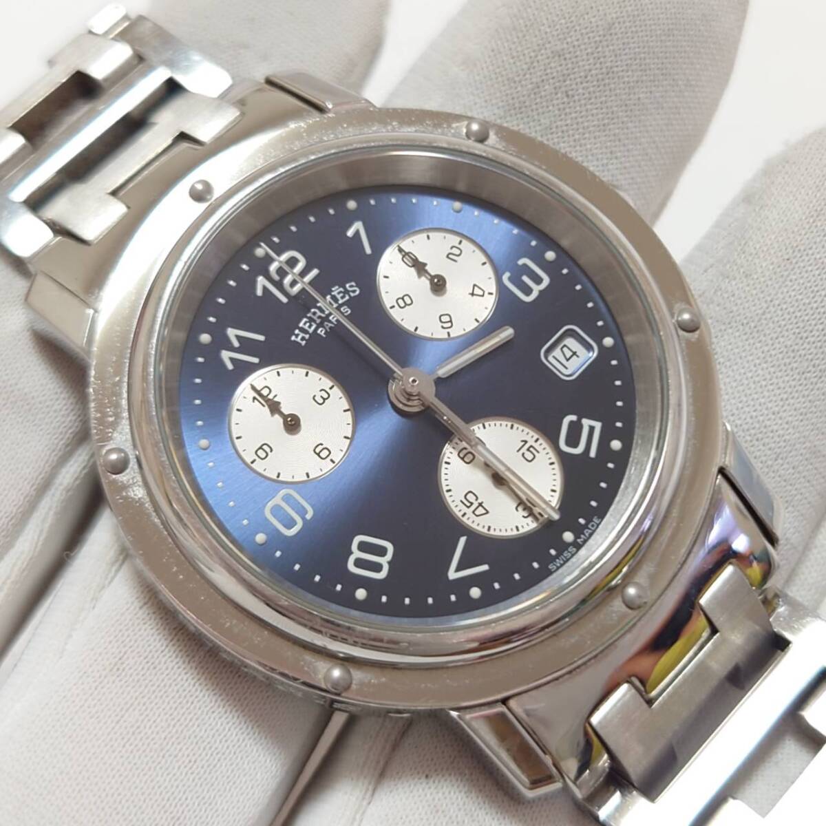 Hermès Clipper Chronograph CL1.910 Quartz Men's Watch