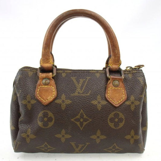 Louis Vuitton Mini Speedy M41534 Mini Handbag Monogram Brown