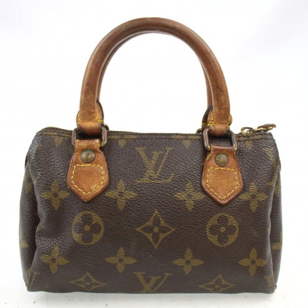 Louis Vuitton Mini Speedy M41534 Mini Handbag Monogram Brown