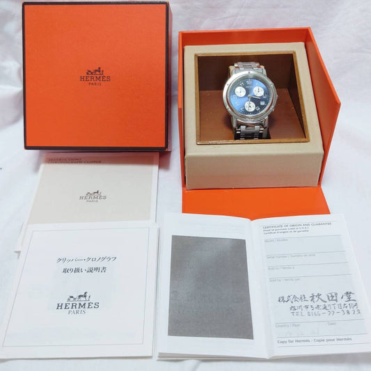 Hermès Clipper Chronograph CL1.910 Quartz Men's Watch