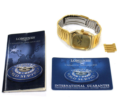 LONGINES Admiral Five Star Day Date English/Chinese L7.635 2 Square Gold GP Automatic Watch
