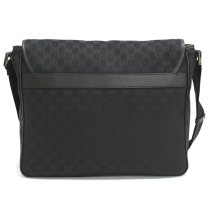 Gucci shoulder bag messenger bag 233052 GG canvas leather black