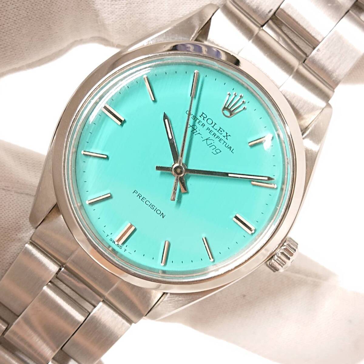 Rolex Air King with custom blue dial, 1970s